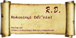 Rokosinyi Dániel névjegykártya
